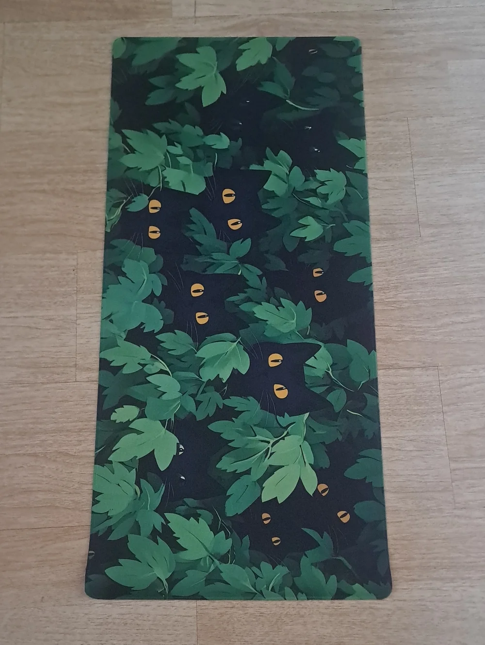 Green Jungle Cat Desk Mat – Home Office Mouse Pad